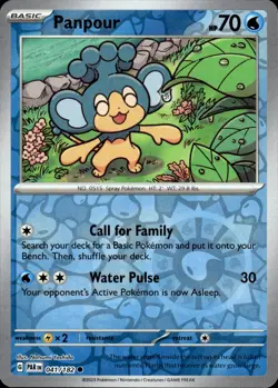 Panpour - Reverse Holo - Paradox Rift 041/182 - MINT - Pokemon - Image 1