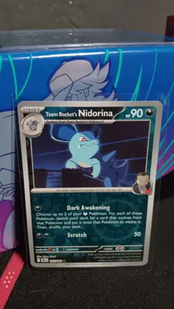 Team Rocket's Nidorina 115/182 Sv10: Destined Rivals Reverse Holo Pokemon Tcg - Image 1