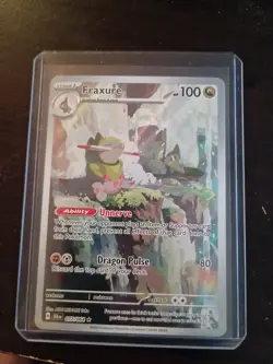 Pokemon SV Shrouded Fable Fraxure Illustration Rare 77/64 - Image 1