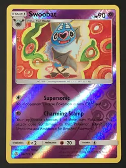 Pokemon TCG Swoobat 88/236 Reverse Holo Rare SM Cosmic Eclipse NM - Image 1
