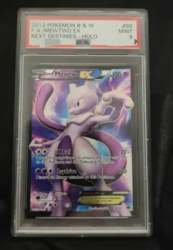 Pokemon 2012 B&W Mewtwo EX Next Destinies PSA 9 Low POP 148 - Image 1