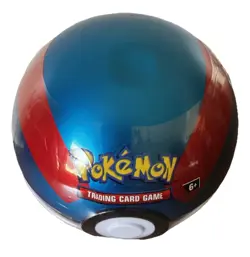 SEALED D24 Poke Ball Great Ball Tin Pokemon TCG 2024 3 Packs +Coin - Image 1
