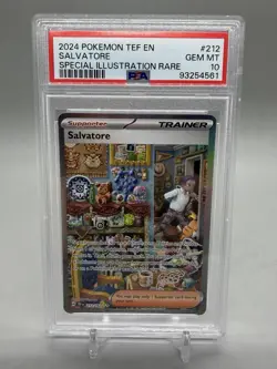 Pokemon 2024 TEF En Salvatore Special Illustration #212 PSA 10 Gem Mint - Image 1