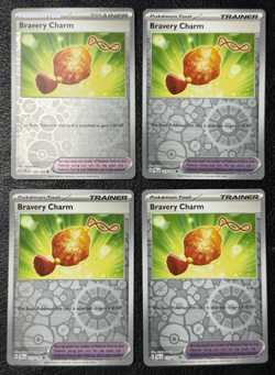 Bravery Charm 173/193 Reverse Holo Playset of 4 - Pokemon TCG: Paldea Evolved - Image 1