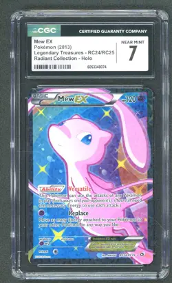 2013 Pokemon Legendary Treasures Radiant Collection RC24/RC25 Mew EX Holo CGC 7 - Image 1