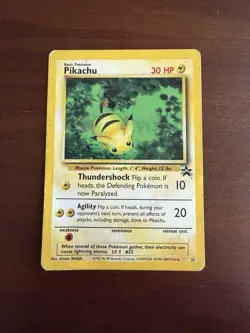 Pokemon Card - Pikachu WoTC Promo Black Star #27 Promo - DMG - Image 1
