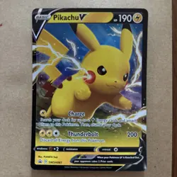 Pokemon TCG Pikachu V Sword & Shield SWSH061 Holo Promo Promo - Image 1