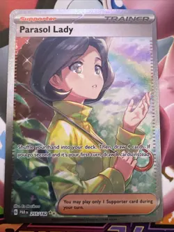 Pokemon TCG Parasol Lady Paradox Rift 255/182 Holo Special Illustration Rare - Image 1