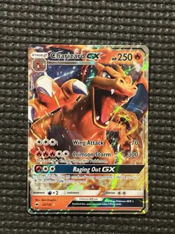 Pokemon 2017 S&M Burning Shadows Charizard GX Holo Ultra Rare Card #20/147 - Image 1