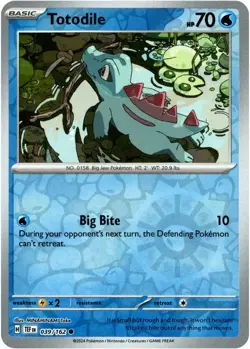 🔰Pokemon - Totodile - Reverse Holo - 039/162 - Temporal Forces - (NM)🔰 - Image 1