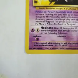 Mr. Mime 27/130 - Rare - Pokemon TCG - Base Set 2 - LP - Image 5