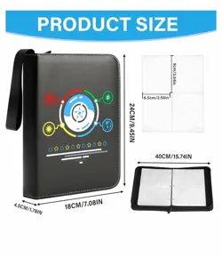 Card Binder for Pokemon Cards Holder Fits 400 Cards w/ 50 Removable Sleeves - Image 3
