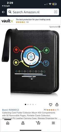 Card Binder for Pokemon Cards Holder Fits 400 Cards w/ 50 Removable Sleeves - Image 4