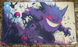 Gengar Spooky TCG Playmat - CCG Gengar Playmat NEW 24x14 Gengar Pokemon TCG Mat - Image 1