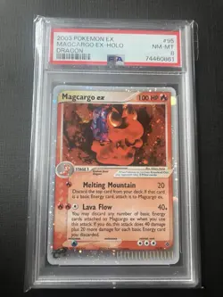 2003 Pokemon Ex Dragon Magcargo Ex 95/97 PSA 8 NM-MT - Image 1