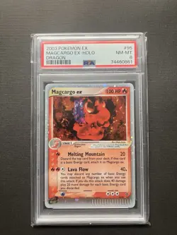 2003 Pokemon Ex Dragon Magcargo Ex 95/97 PSA 8 NM-MT - Image 2