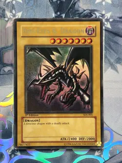 SDJ-001 Red-Eyes B. Dragon Ultra Rare 1st Edition Lightly Played! YuGiOh TCG - Image 1