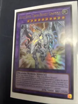 Yu-Gi-Oh! Blue-Eyes Twin Burst Dragon LCKC-EN058 Ultra Rare Unlimited Edition - Image 1