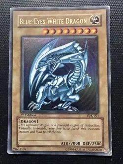 Rare Blue Eyes White Dragon SDK-001 1st Edition English Yu-Gi-Oh MP - Image 1