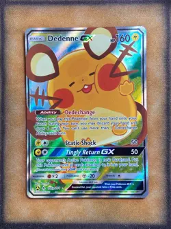 Pokemon Dedenne GX 195a/214 Unbroken Bonds Alternate Art Holo LP - Image 1
