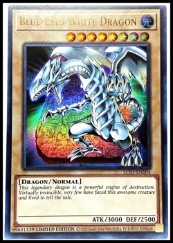YuGiOh Blue-Eyes White Dragon Holo Foil LC01-EN004 UR NM/MT - Image 1
