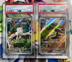 PSA 10 Meowth 192/SV-P & Paldean Wooper 193/SV-P Japanese Pokemon Cards - Image 1