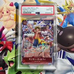 Monkey D Luffy ST10-006 PSA 10 One Piece Day 2024 Promo Card UK SELLER - Image 1