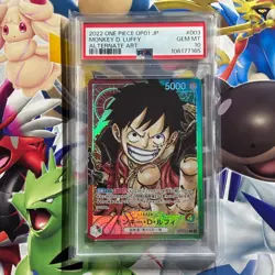 Monkey D Luffy OP01-003 PSA 10 Leader Parallel Romance Dawn One Piece Card UK - Image 1