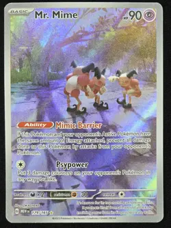 Pokemon TCG Mr. Mime Scarlet & Violet Holo Illustration Card 179/165 - Image 1