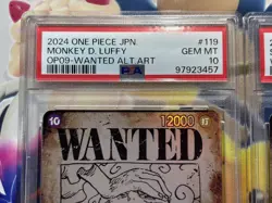Luffy OP05-119 & Shanks OP09-004 PSA10 Wanted One Piece Cards 2Pcs - Image 2