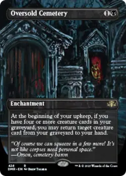 Oversold Cemetery (Borderless) -Foil Near Mint MTG Dominaria Remastered - Image 1