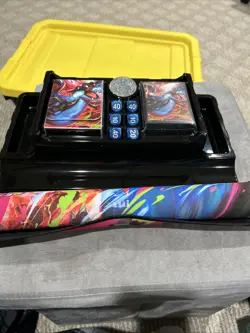 Mega Charizard X ex UPC Mat, Card Boxes, Coin, and Sleeves - Phantasmal Flames - Image 1