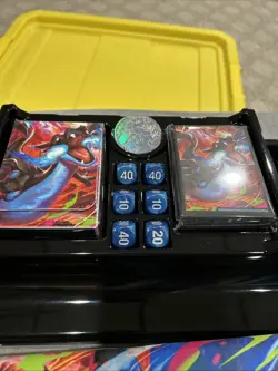 Mega Charizard X ex UPC Mat, Card Boxes, Coin, and Sleeves - Phantasmal Flames - Image 2