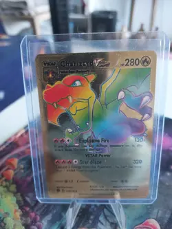 Charizard VSTAR Rainbow Gold Card Collectible Gift/Display NM - Image 1