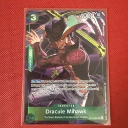 One Piece Card Game TCG Dracule Mihawk English Super Rare Card ST12-003 - Image 1