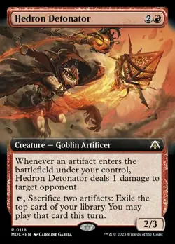 1x Hedron Detonator - Extended Art - Commander: March Of The Machine - Near Mint - Image 1