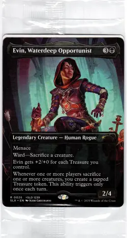 EVIN, WATERDEEP OPPORTUNIST BORDERLESS - MTG SPRING FLOURISHES SLX PROMO SEALED - Image 1