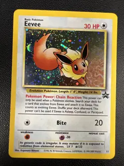 Eevee #11 Promo Black Star Vintage Pokemon Card WOTC Lp - Image 1