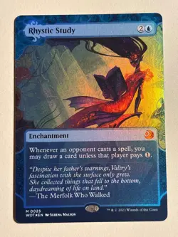Rhystic Study - FOIL - Wilds of Eldraine: Enchanting Tales - NM MTG Magic - Image 1