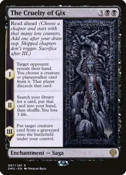The Cruelty of Gix - Foil Promo Dominaria United LP MTG - Image 1