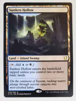 X 1 Sunken Hollow Commander 2019 Magic the Gathering Land MTG LP - Image 1