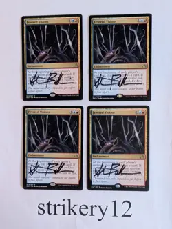 4x Fevered Visions - Shadows Over Innistrad - Signed by Steven Belledin - MTG - Image 1