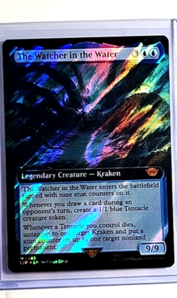 MTG Magic the Gathering LOTR Extended Art Surge Foil The Watcher in the Water - Image 1