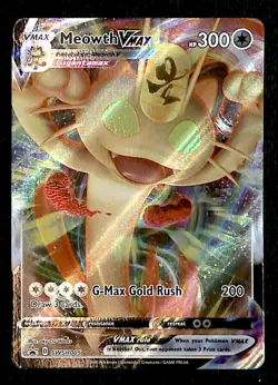 Meowth Vmax Black Star Promo SWSH005, NM Pokemon Card - Image 1