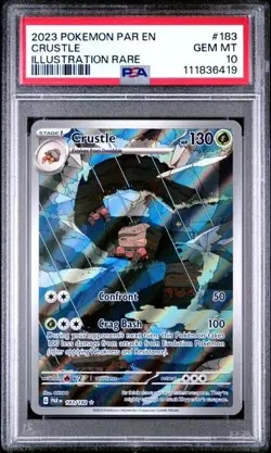 PSA 10 Gem MINT 2023 Pokemon Paradox Rift CRUSTLE #183 ILLUSTRATION RARE - Image 1