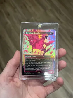 Traveling Chocobo (Borderless) (Neon Ink Pink) Final Fantasy Foil - Image 1