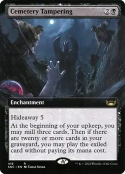 x1 Cemetery Tampering - Extended Art R MTG Streets of New Capenna M/NM, English - Image 1