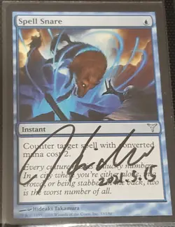MTG Spell Snare Dissension SIGNED BY ARTIST - Image 1