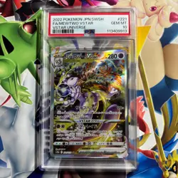 Mewtwo VSTAR 221/172 PSA 10 Gem Mint Japanese SAR VSTAR Universe Pokemon Card - Image 1