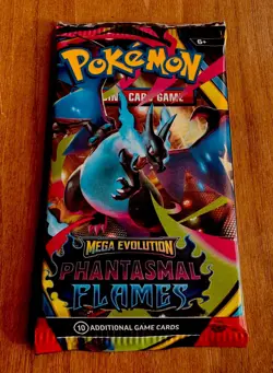 EXTREMELY HEAVY Pokemon Phantasmal Flames - Factory Sealed Booster Pack (22.78g) - Image 2